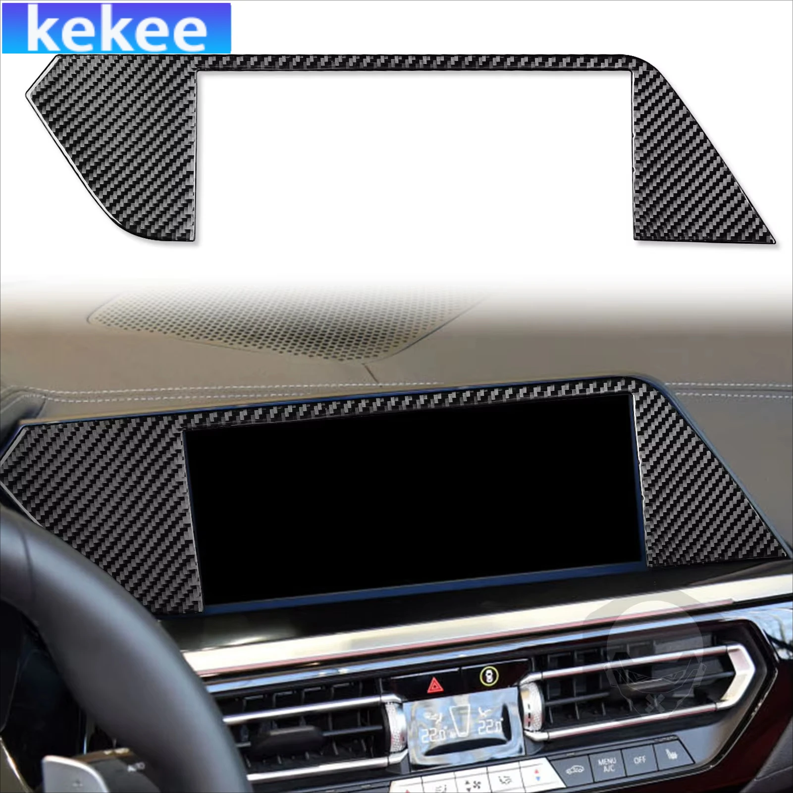 

For BMW Z4 G29 2019-2024 Carbon Fiber Dashboard Navigation Screen Frame Interior Accessories Cover Tuning Stickers Auto Trims