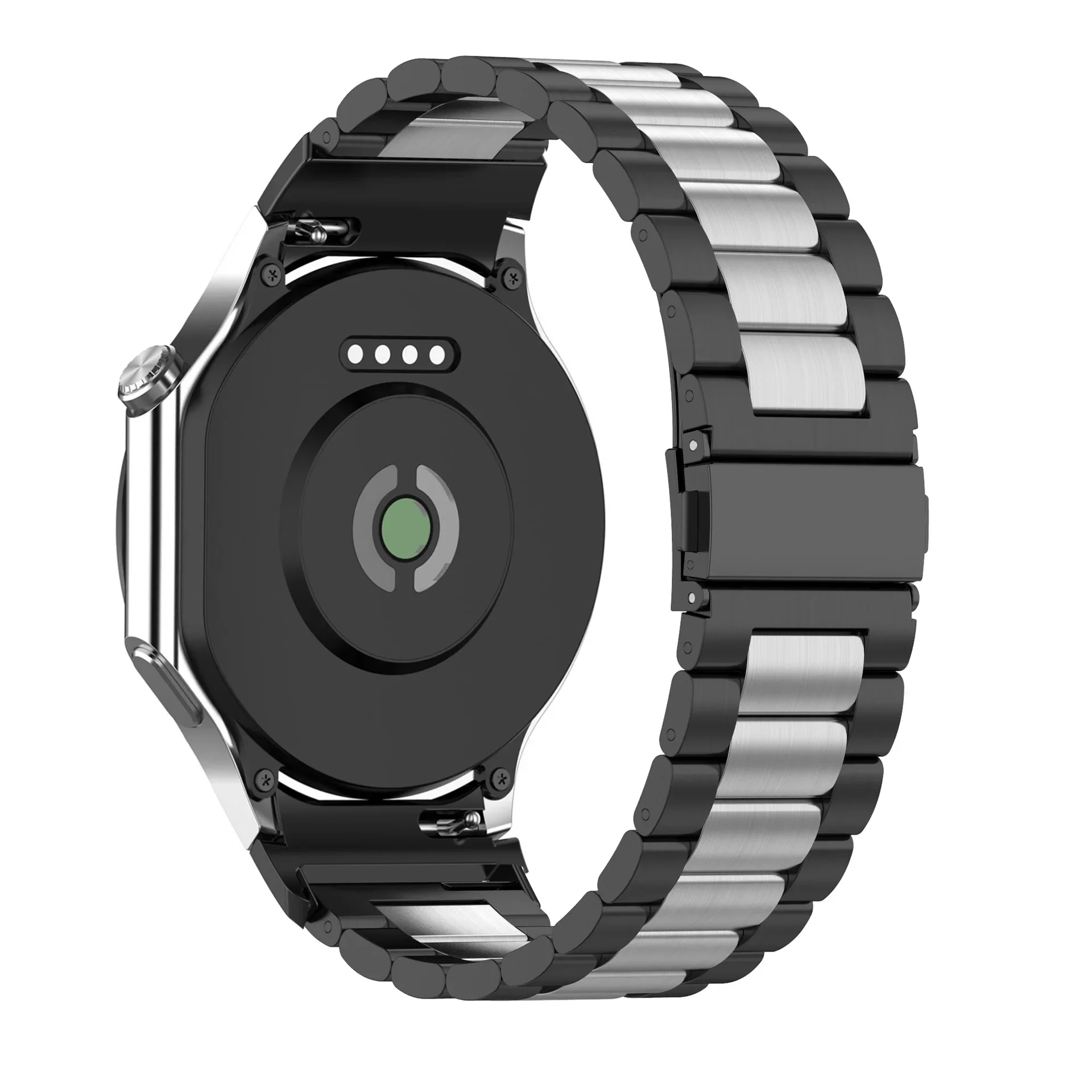 حزام ساعة من الفولاذ المقاوم للصدأ بدون ثغرات ، سوار بديل لساعة OPPO X ساعة ذكية ، واجهة دائرية