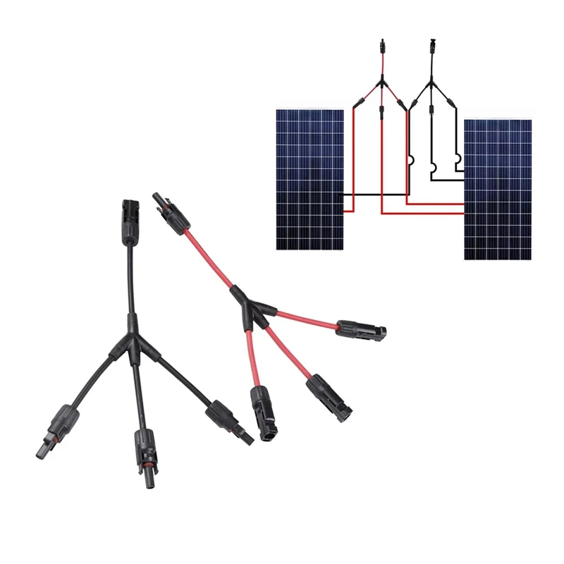 3 To 1 Y Branch Connector With 4Mm 2 Solar Cable MMMF /FFFM For Solar PV System Y Solar Panel Cable Connector