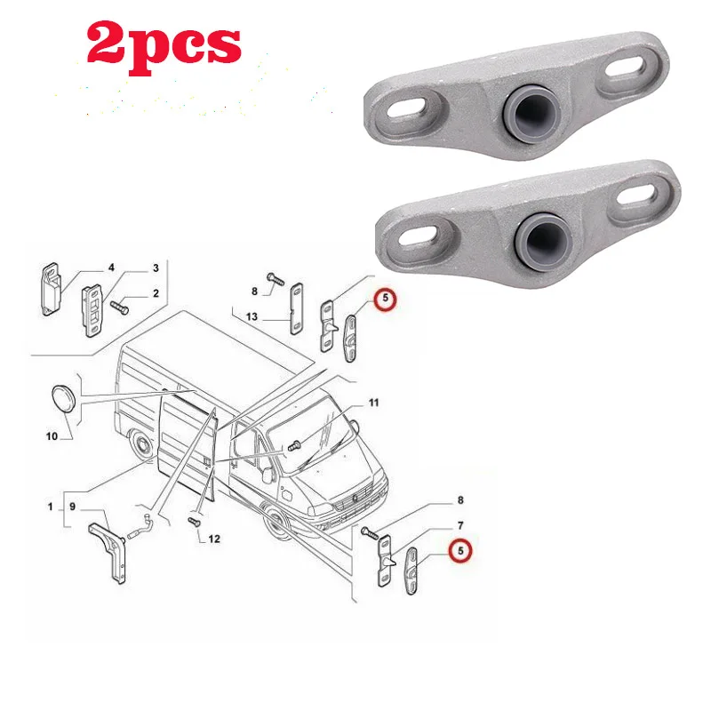 2pcs Sliding Door Locator Guide Catch 1358687080 for Fiat Ducato for Peugeot Boxer for Citroen Jumper 1994-2012 1358687080