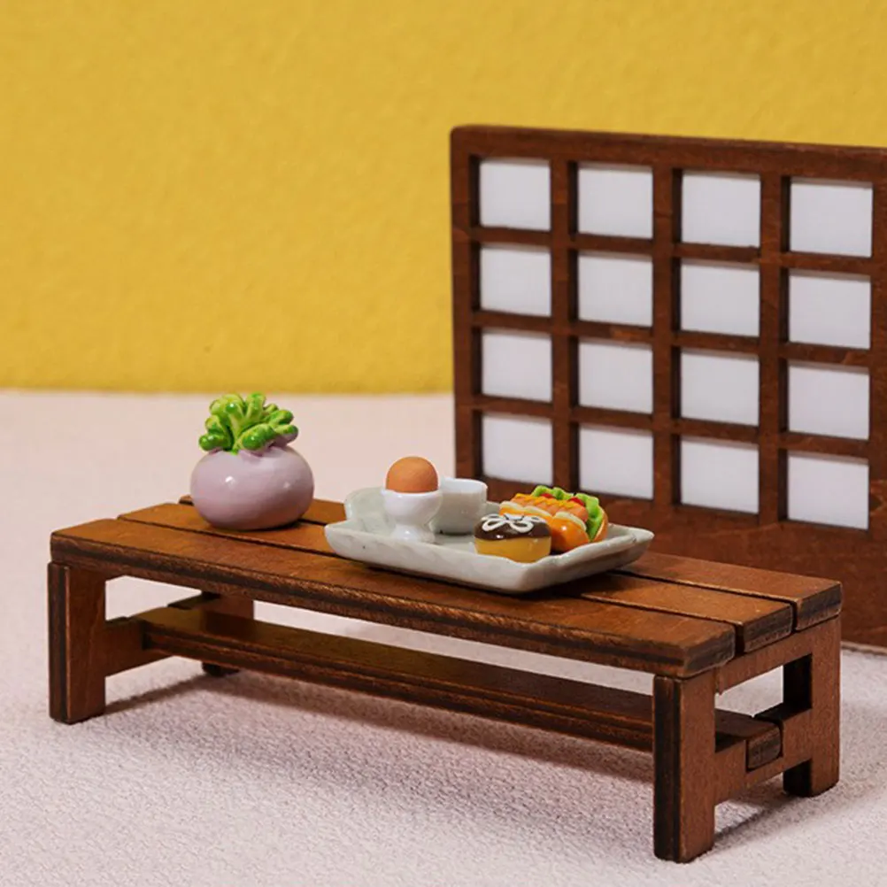 Banco en miniatura para casa, parque realista, Mini muebles de almacenamiento, accesorio de decoración para el hogar, banco en miniatura, mano de obra fina, 2 uds.