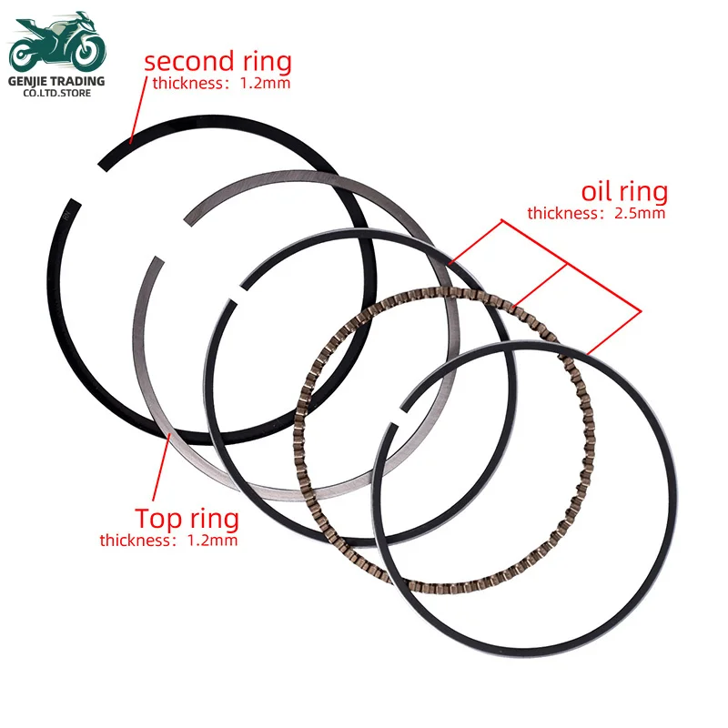 67mm STD 200cc Motorcycle Piston Rings For Yamaha XT200J/K 1982-1983 BW200N BW200S BW200ES 1986-1988 15A-11605-00-00 TW200