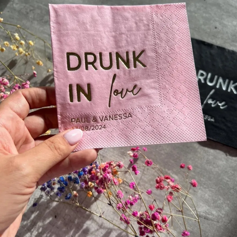 Personalized Napkins, Drunk in love, Personalized Napkins, Custom Napkins, Wedding Napkins, Monogramed Napkins, cocktail napkins