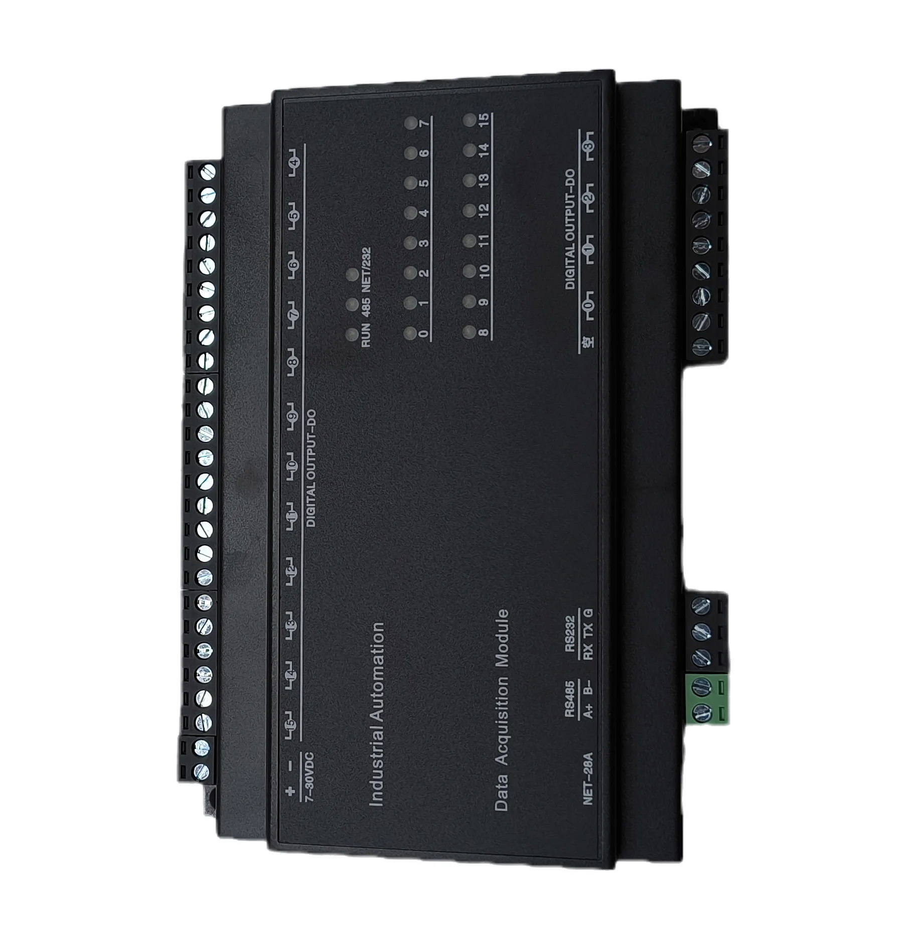 BOY-RTU-328A 16-channel Relay Output Module Modbus RTU Unit 5A/250VAC Contact Capacity Equipment RS485/RS232 Communication