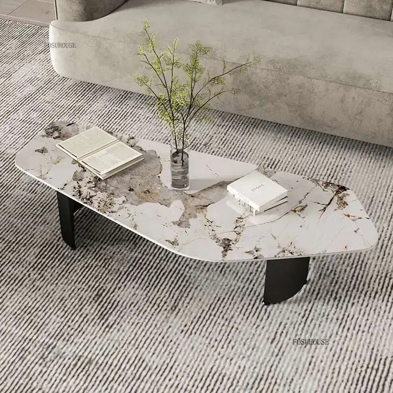 Placa de roca de café de forma especial nórdica, muebles irregulares para sala de estar, té, hogar, balcón, mesa esquinera de ocio