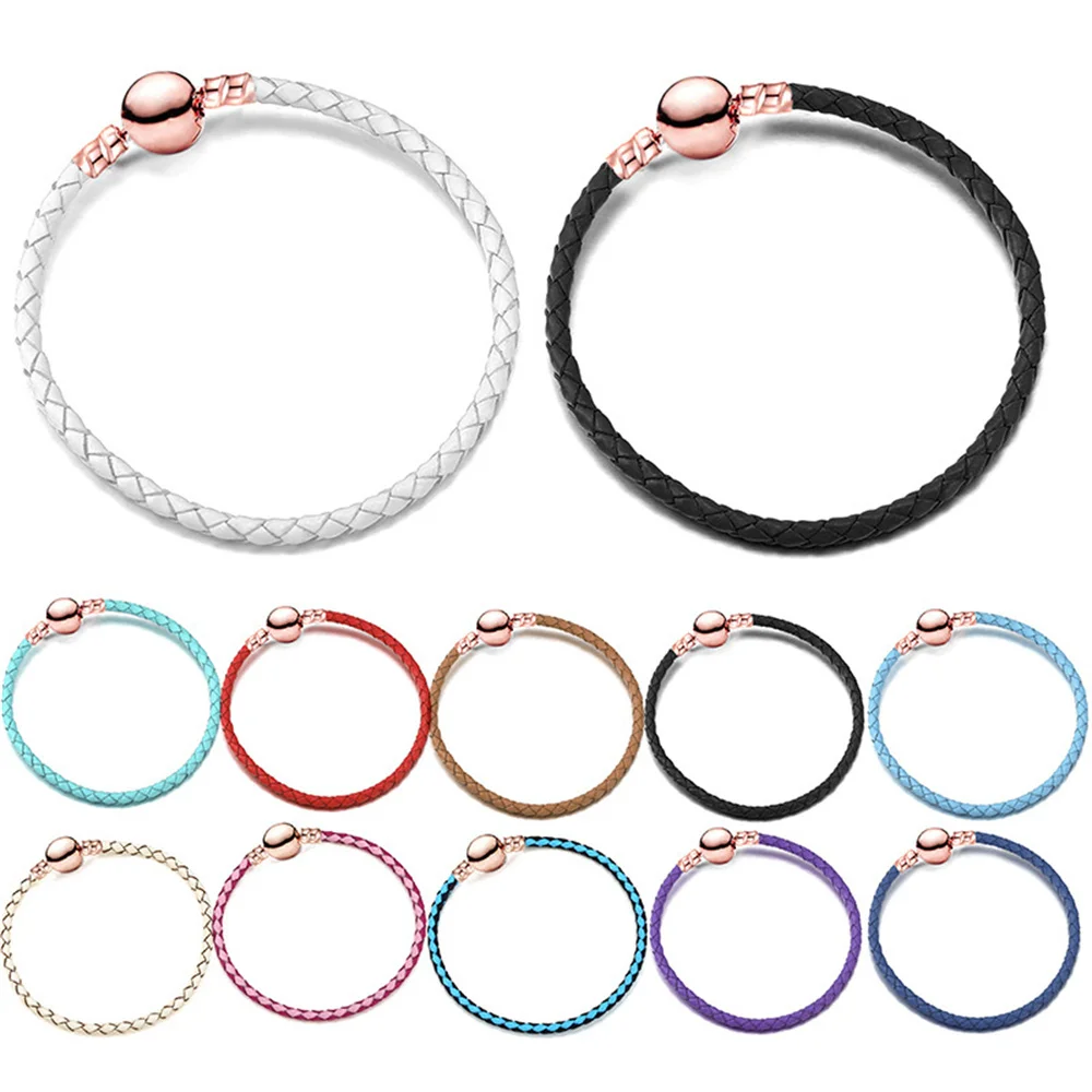 

Rose Gold Adjustable Single Circle Bracelet 2025 New Couple Jewelry DIY Gift Daily Accessories for Men And Women