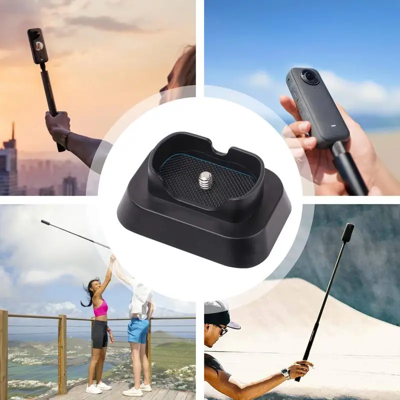 Черная основа для камеры База для панорамной камеры Стабильная подставка для камеры Портативная удобная поддержка камеры Стильная подставка для камеры