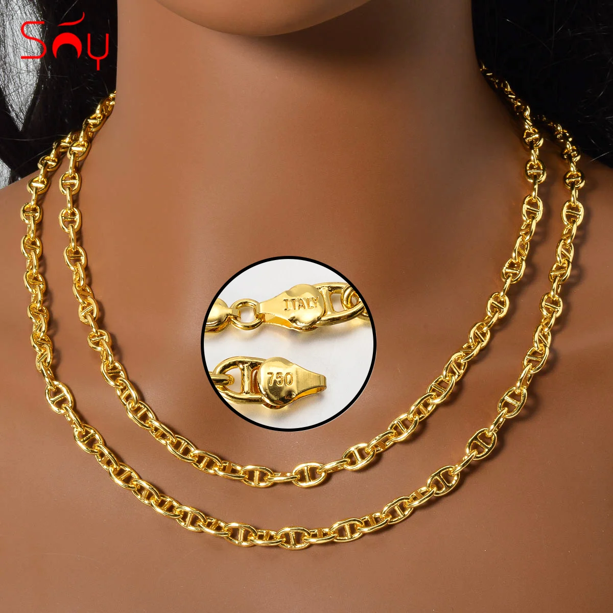 

Hip Hop Pig Nose Necklace for Women Jewelry Beautiful Oval Metal Hollow Choker Long Banquet Geometric Clavicle chain Wholesale