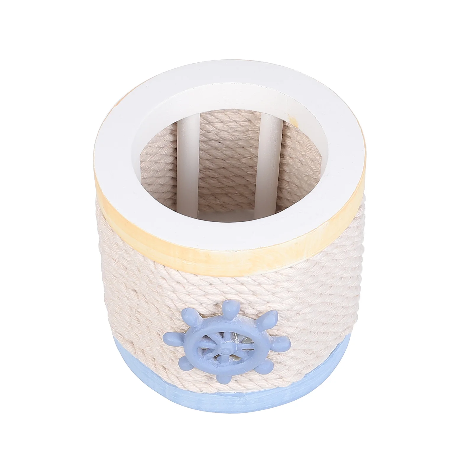 1pc Wooden Pen Holder Desktop Pencil Organizer Storage For Makeup Brushes Stationery Container Tabletop Sundries Basket