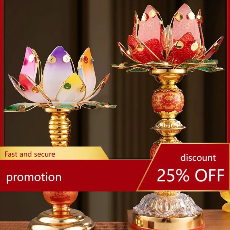 lotus buddha hall alloy buddha offering lotus ornament guanyin bodhisattva everlasting decoration ornament