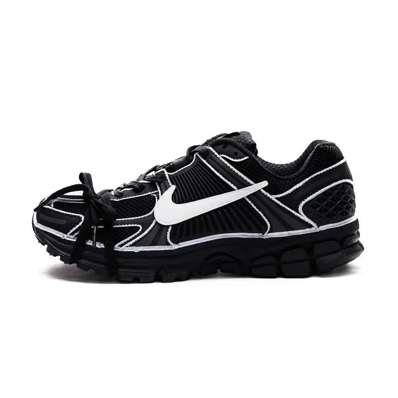 

[На заказ Cyber Black Knight] Кроссовки Nike Air Zoom Vomero 5, унисекс с низким верхом, черный, белый цвет
