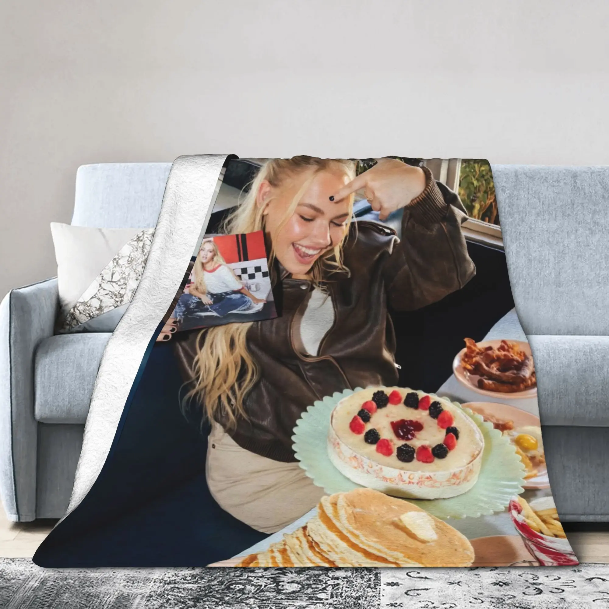 Bad Taste Freyas Singer Skyes  Flannel Blanket  Vintage Throw Blankets for  Sofa Bedding Lounge 200x150cm Rug Piece