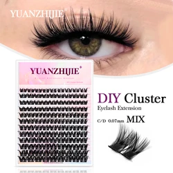 Yuanzhijie 144 Volume Nieuwe Diy Cluster Wimper Extensie Gesegmenteerd Natuurlijke Lichtere Wimpers Bundels Make-Up Tools Halloween