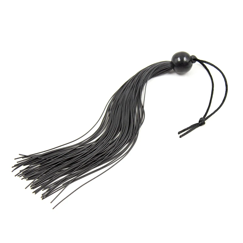 22cm Elastic Handle Silicone Tassels Small Horse Whip Riding Crop Flogger Paddle Slapper Horse Training Dressage Whips