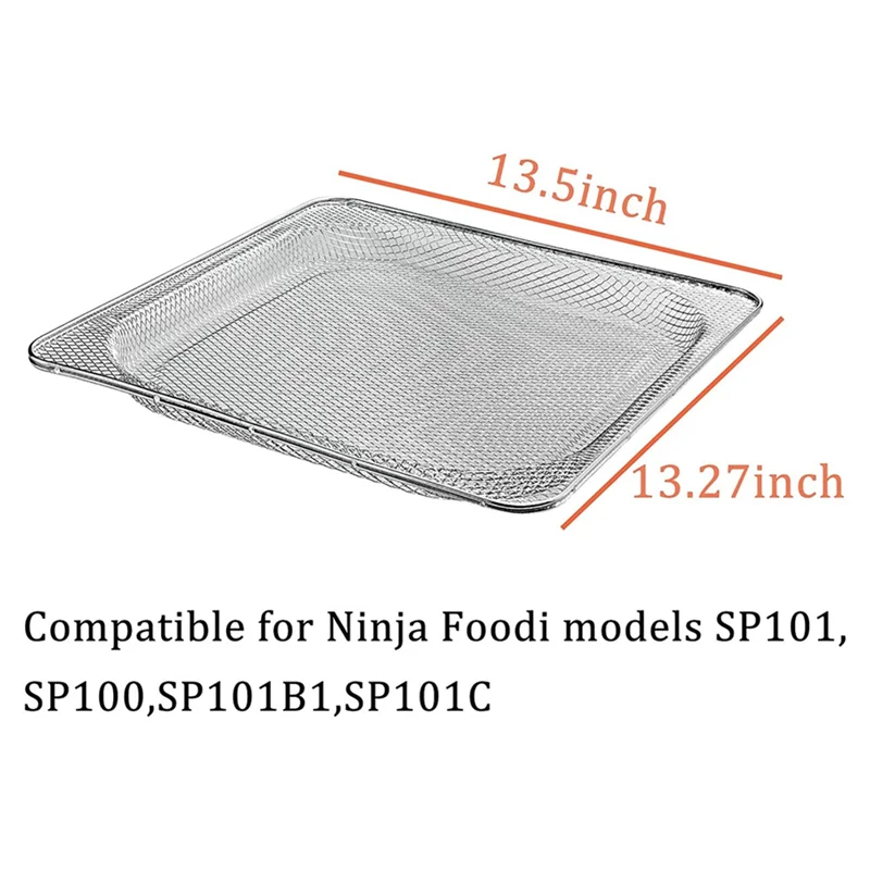 Mir de friteuse à air en acier inoxydable, panier de friteuse à air de remplacement pour Ninja Foodi éventuelles 101, éventuelles 100, SPSGSM B1, éventuelles GSM C