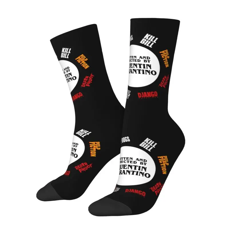 Quentin Tarantino Films Art Dress Socks Men's Women's Warm Funny Novelty Pulp Fiction Kill Bill Crew Socks