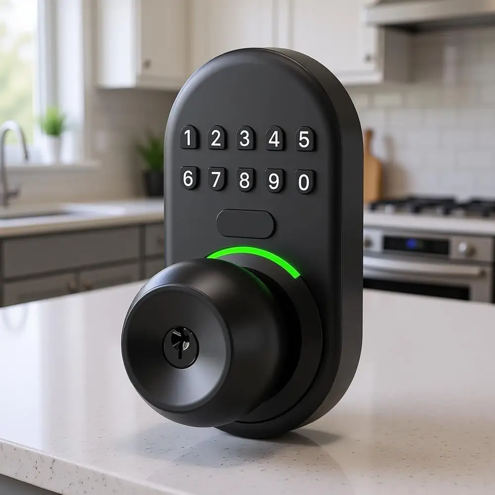 

Smart Door Knob Lock, Digital Lock with Handle, Keyless Entry, Easy Installation