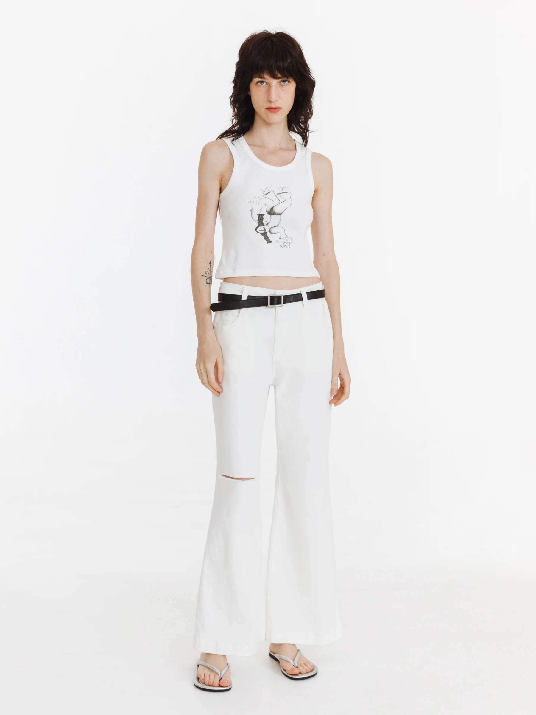 

CUBIC High Waist Slim Fit Wide Leg Jeans Waed Casual Versatile Denim Pants High Quali Cotton Blend Long Length Micro Flare