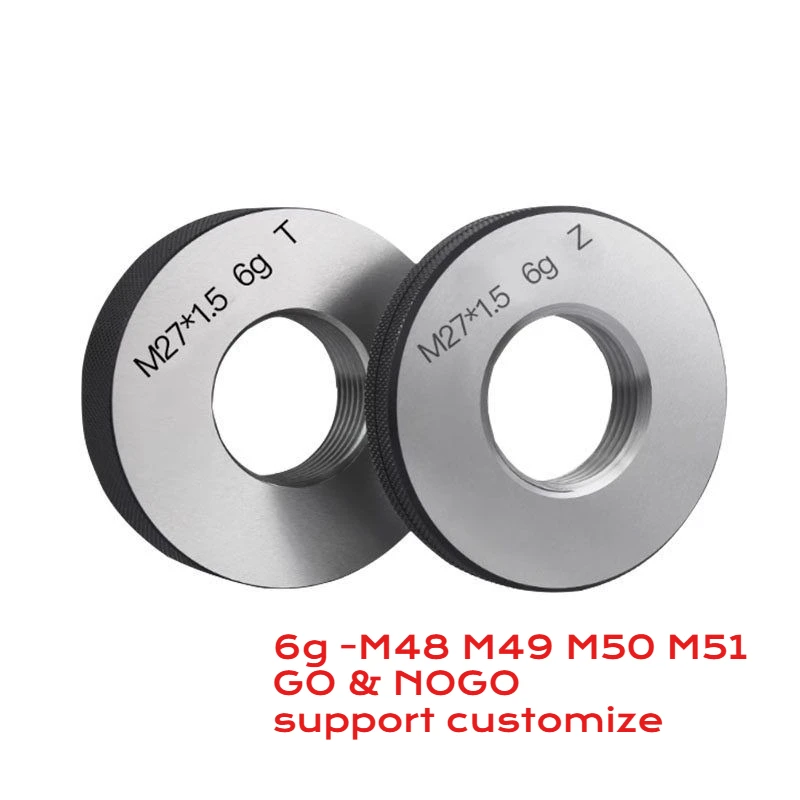 Thread Ring Pass Gauge 6g M48 M49 M50 M51x 5x 4 x3x2.5x 2 x1.5x1.25 * 1 * 0.75 * 0.5 GO & NOGO Customized Gauges Tool
