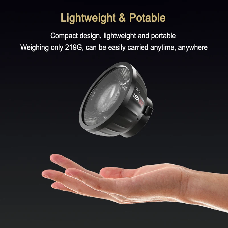 Прожектор с линзой Френеля, мини-крепление Bowens, 25-градусная фокусирующая линза для COB, светодиодный светильник для видеосъемки Yongnuo Nanguang Zhiyun