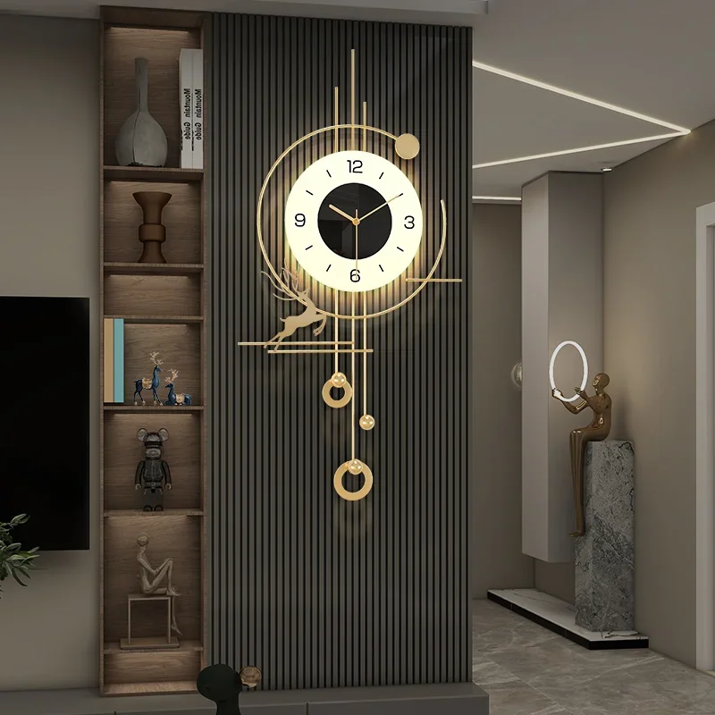 Kitchen Large Clock Wall Aesthetic Design Silent Creative Nordic Xenomorph Wall Watch Luxury Orologio Da Parete Home Decor