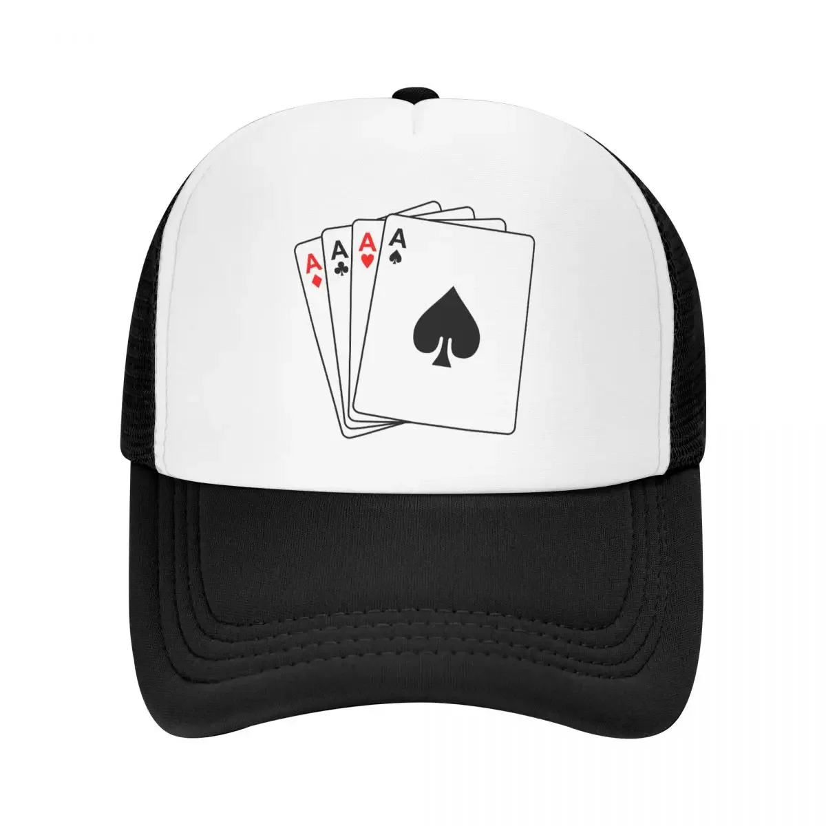 Custom Classic Spades A Poker Trucker Hat Women Men Personalized Adjustable Unisex Baseball Cap Summer