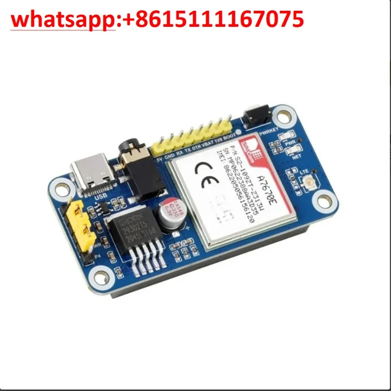 A7670E LTE Cat-1 Raspberry Pi HAT Development Board Multi Band 2G GSM GPRS GNSS LBS Positioning Module