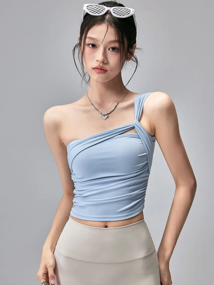 

Fitn Sports Bra Top o Absorption Single oulder Yoga Vest Women Summer Outdoor Wear Beautiful Ba Pilates ...
