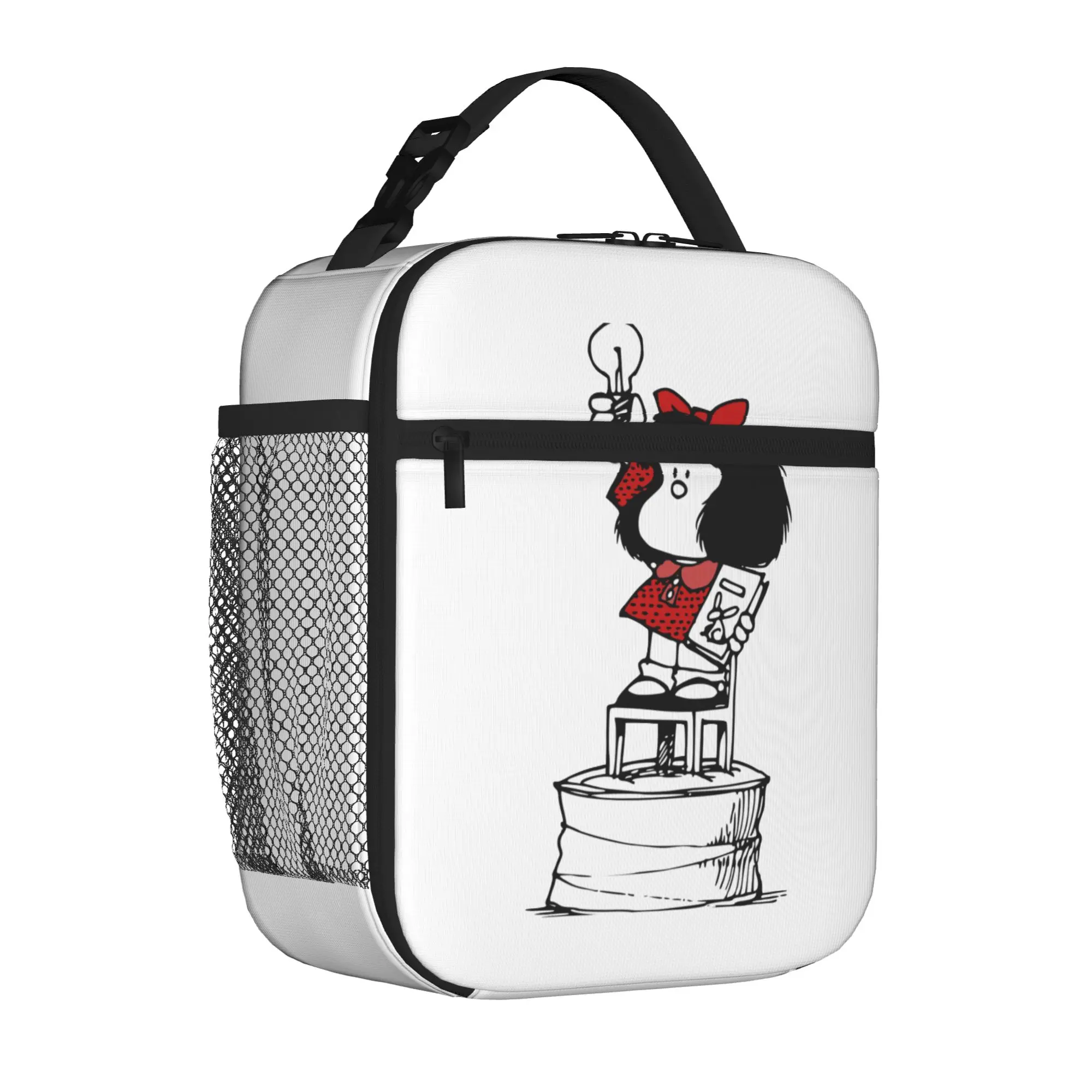 Cartoon M-Mafaldas Thermal Insulated Lunch Bag for Travel  Portable Bento Box Thermal Cooler Lunch Box