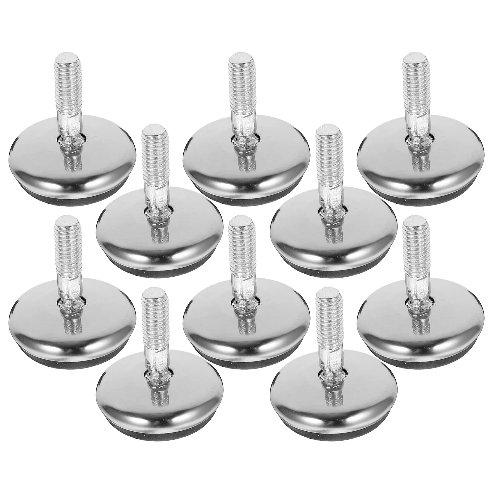 

10Pcs Adjustable Furniture Leveling Legs Metal Material Safe Excellent Performance for Table Desk Chair Adjustable Feet Levelers
