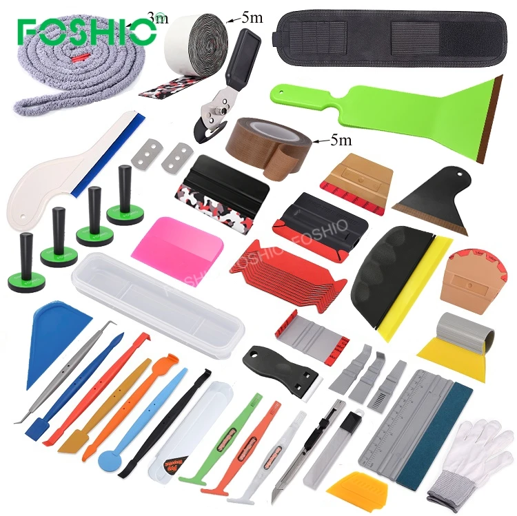 FOSHIO Amazon Best Sale Window Tint PPF Install Squeegee Knife Wrapping Tools Set