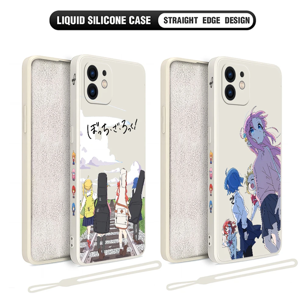 Hot Bocchi the Rock Anime Case For Samsung A54 A34 A73 A53 A33 A23 A14 A13 A04 A72 A52 A32 A22 A12 A71 A51 4G 5G With Hand Strap