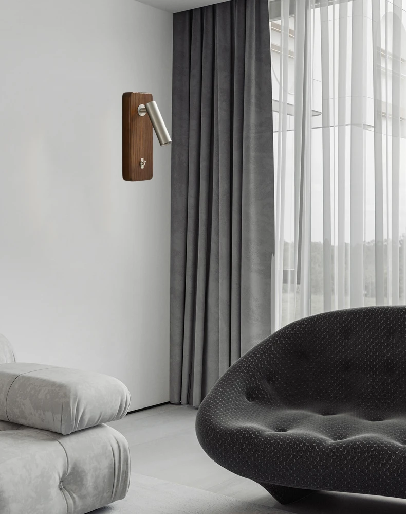 With Switch Wall Lamp Gold Silver Brass Wooden