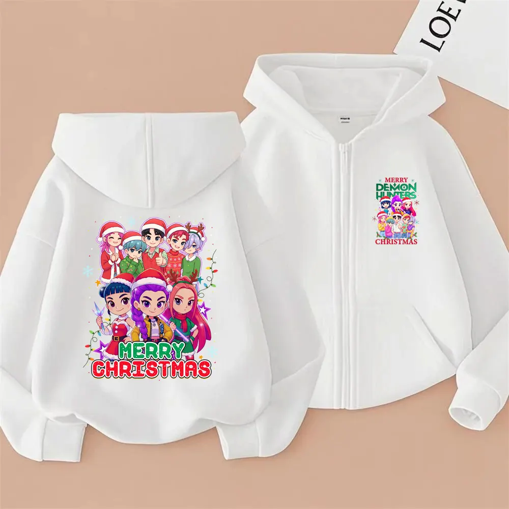 

Kpop Demon Hunters Saja Boys Rumi Mira Zoey zipper hoodie Men Women Christmas Halloween Sytle zip up jacket Male Casual hoodies