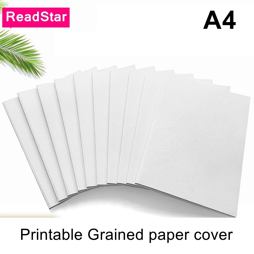 ReadStar-Feuilles de papier grainé imprimables, livre de couverture de reliure thermique, papier blanc, visage, colle inlude, A4, A5, 230g, 10 pièces par unité