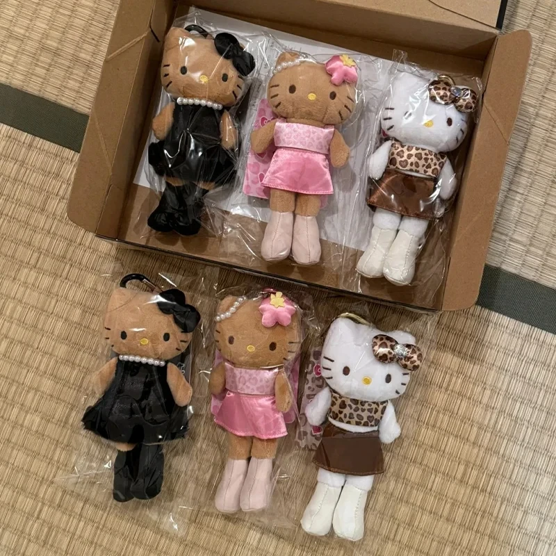 Kawaii Hello Kitty Lange Been Animatie Randapparatuur Cartoon Pop Leuke Pluche Draagbare Decoratie Sleutelhanger Meisjes Geschenken