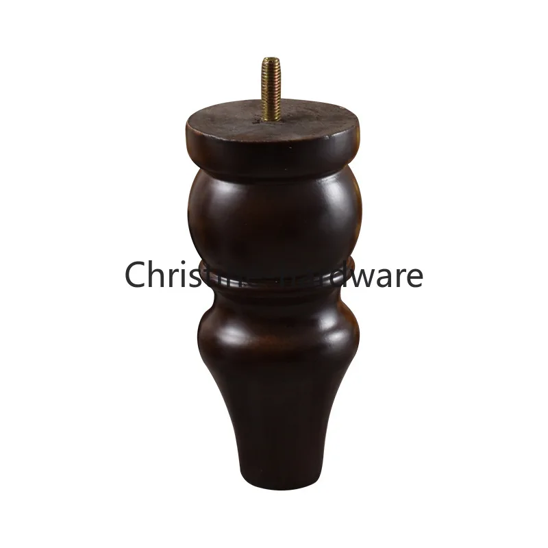 4pcs 15cm European Style Furniture Leg Solid Wood Sofa Legs Replacement Feet Fittings Coffee Table TV Cabinet Wooden Legs
