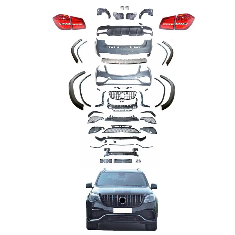 

Flying Wing Высокое качество 2013-2015 GLX166 GLS63 Стиль обвесов Передний и задний бампер и задний фонарь Новое состояние