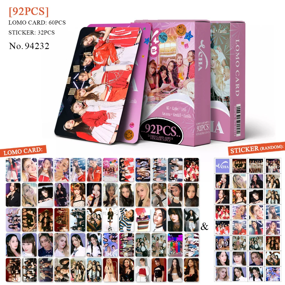 92pcs/Set Kpop VCHA Album Only One Boxed Card High Quality HD Photocard Korean Style LOMO Card Camila Lexus Fans Collection Gift