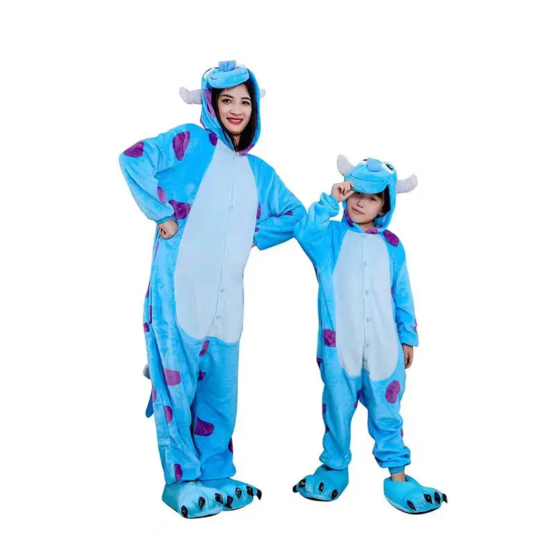 Sullivan Pajamas Women Onesie For Adult Monster Kids Kigurumi Sully Sleeping Wear Cosplay Costume Men Full Body Pijamas Bodysuit