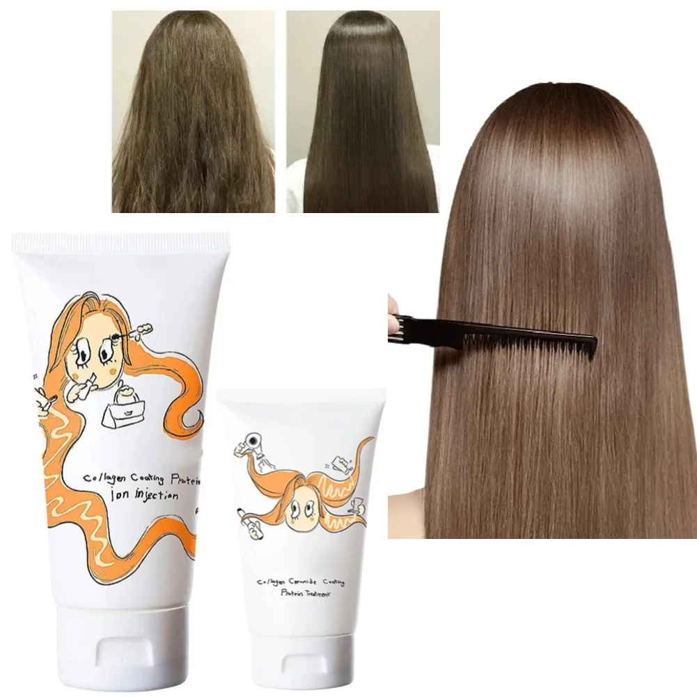 

Cer-100 Кератиновая маска для волос Восстанавливающая поврежденные вьющиеся волосы Мягкое гладкое блестящее питание Глубокое увлажнение Питательный кератиновый уход за волосами