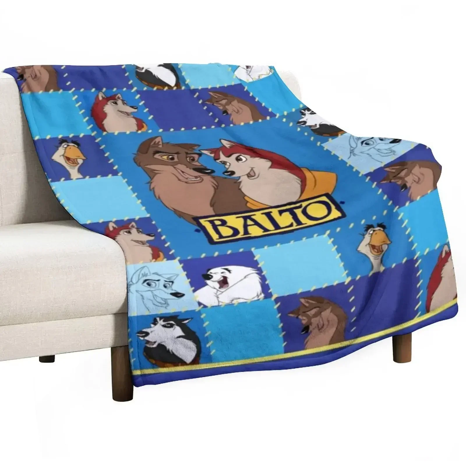 

Vintage Balto pattern Throw Blanket For Sofa Thin Picnic Stuffeds Blankets