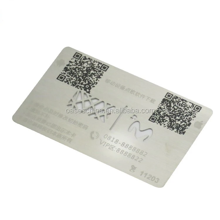 Customized query Low Moq Customized Stainless Steel Business Cards Tarjeta Metalica Custom Metal Business Card Blank Metal Nfc B