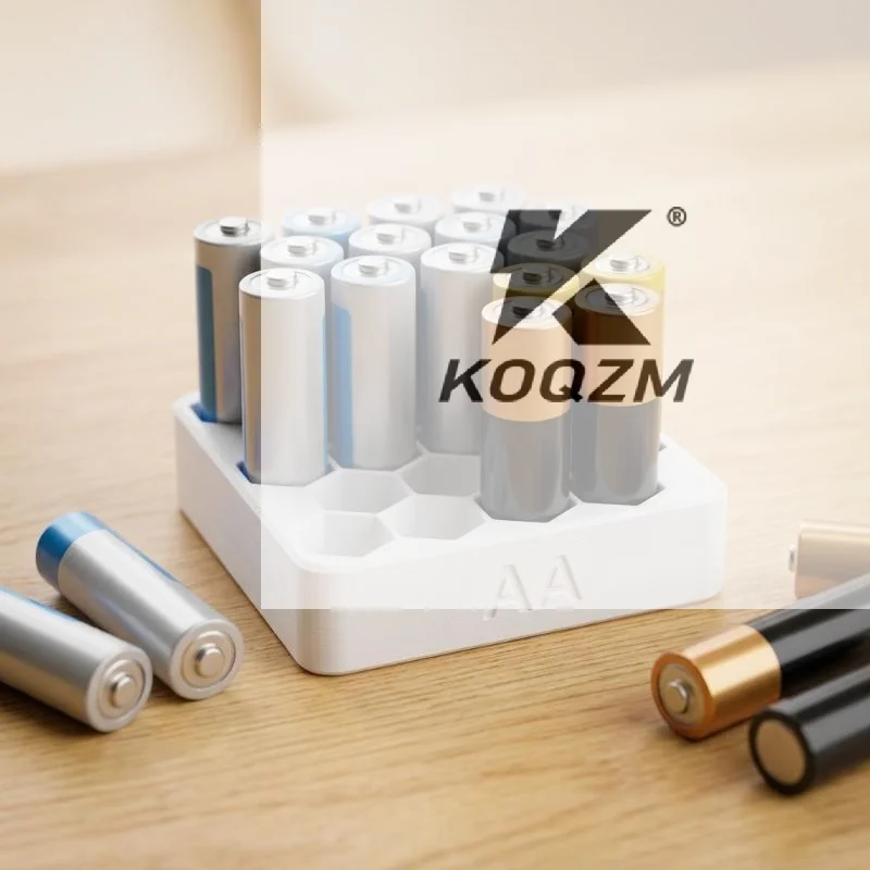 27 Slots AA AAA Battery Storage Box Honeycomb Battery Organizer Case Portable Dustproof Container With Protective Lid