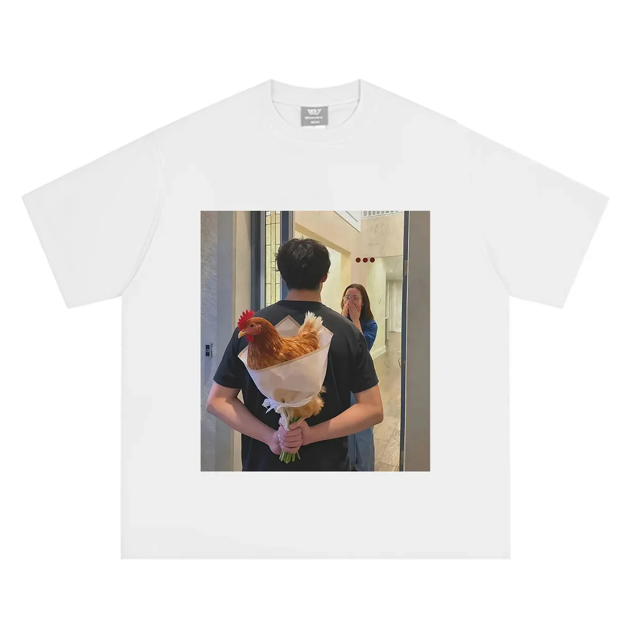 Funny Chicken Meme T-shWomen Fashion Hip-Hop T-shirts Summer Short-sleeved Loose Casual shirts Streetwear
