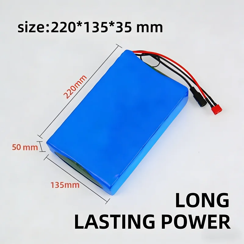 

Aleaivy 44.4V 10Ah 12S4P Li-ion Battery Pack with Built-in 15A BMS, High Power Rechargeable for Bicycle Skateboard Longboard
