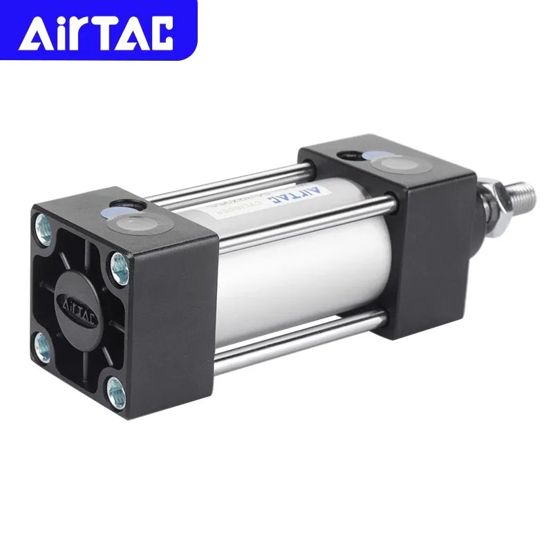 AIRTAC SC اسطوانة الهواء الهوائية القياسية SC32/40/50/63/80/100/125/160 مللي متر 25/50/75/100/200/300/400/500 مللي متر السكتة الدماغية مزدوجة التمثيل