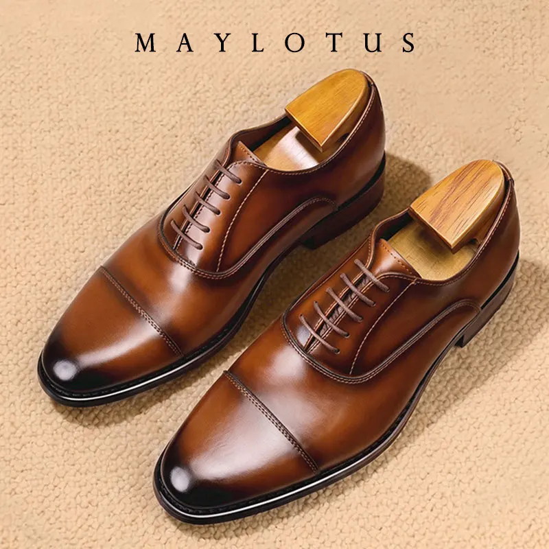 High Quality Height Increase Oxford Dress Shoes Men Genuine Cow Leather Suit Shoes Lift Brogues Wedding Formal Elevator Shoes