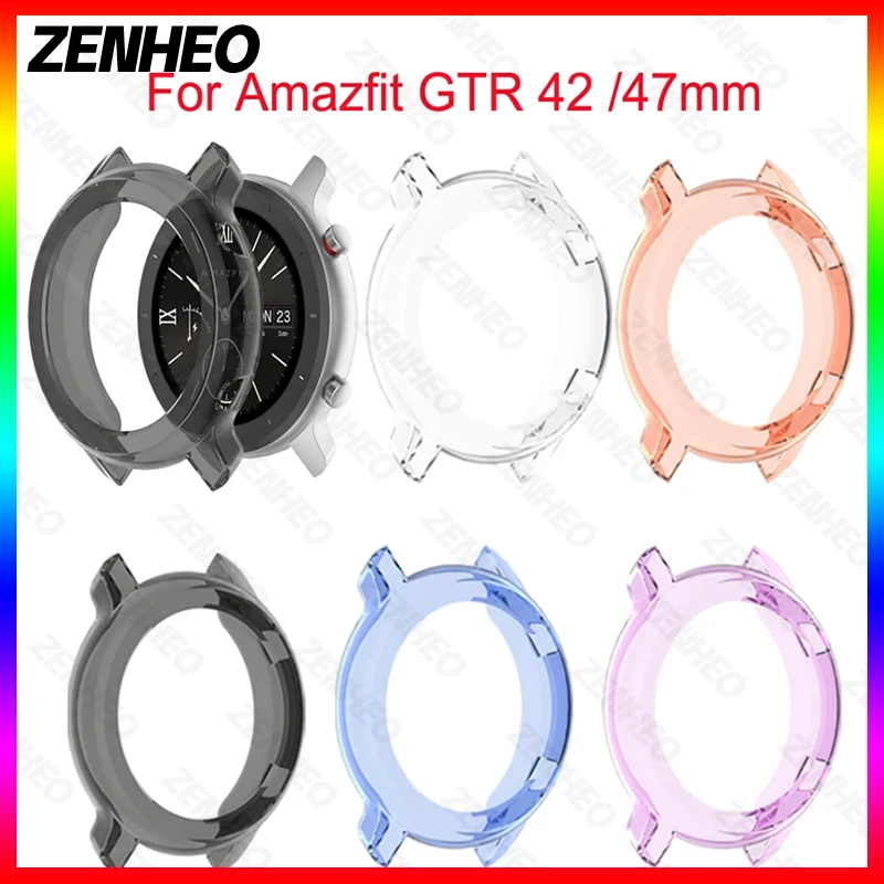 TPU 보호대 케이스 소프트 보호 커버, Huami Amazfit GTR 스마트 워치 범퍼 쉘 프레임, Amazfit GTR 47mm 42mm