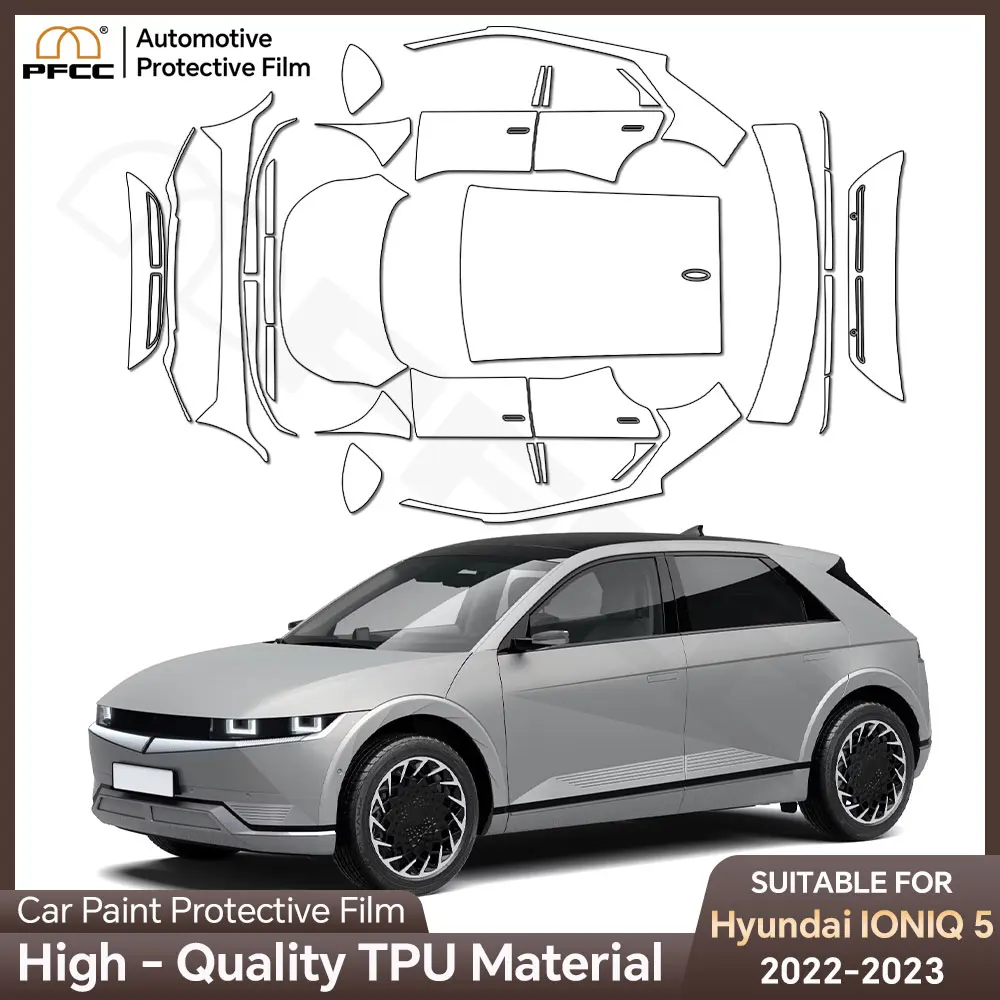 

For Hyundai IONIQ 5 2022 2023 Accessories Car Paint Protection Film Pre-cut PPF Kit Clear Decal Anti Scratch Transparent Sticker